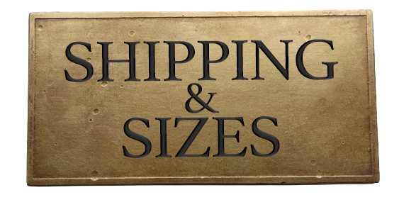 Shipping and sizes